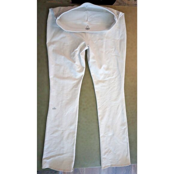 Alo Yoga Women's Sz Medium Ivory Airbrush High-Waist Flutter Leggings - Picture 2 of 12